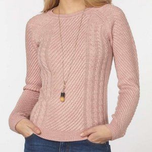 Dorothy Perkins Blush Pink Cableknit Sweater Size 8